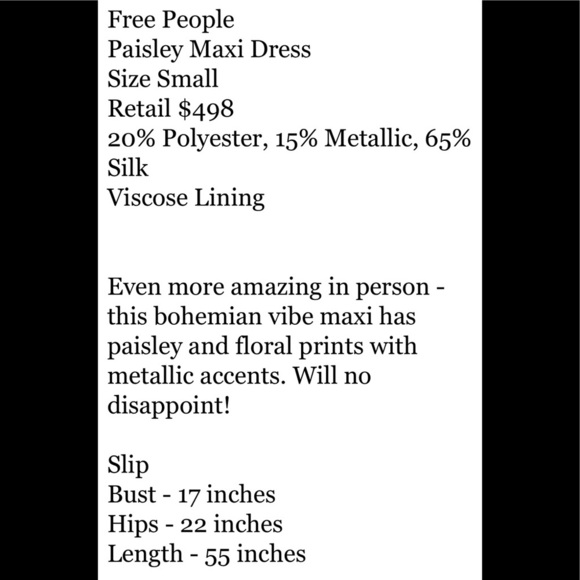 NWT Free People Paisley Chiffon Maxi Dress Silk Blend Small - Picture 3 of 15